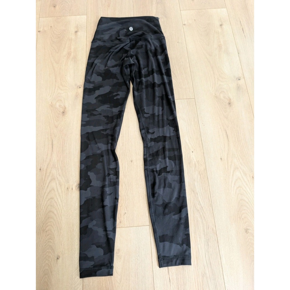 Lululemon Align Pant 28"Heritage 365 Camo Deep Coal Multi Leggings Size 2